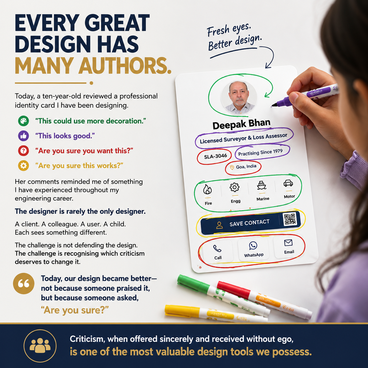 Every Great Design Has Many Authors